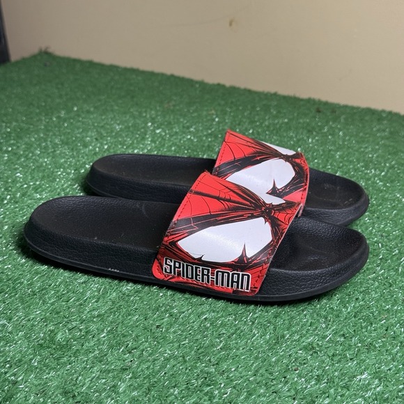 Marvel Other - Slide Sandals Marvel Spider-Man Red Black Preschool Kids Size 13C